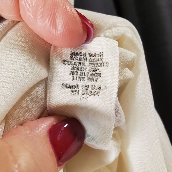 Vintage Margit Brandt For R USA Ivory Sheer Knee Length Slip Women's Size Medium - Picture 5 of 12